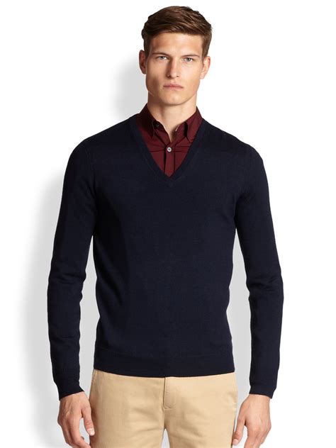 burberry brit v neck sweater|Burberry clothing for men.